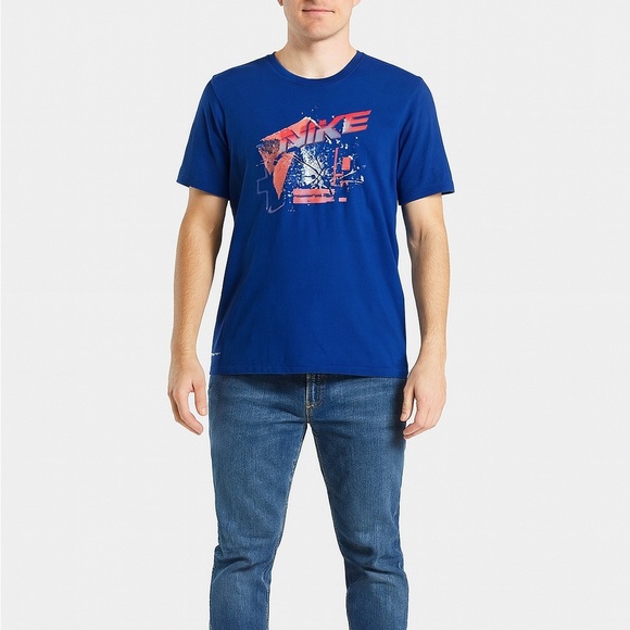 Nike Dri-Fit Size Medium Blue T-Shirt. - Picture 1 of 6